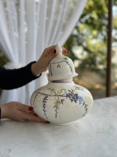 کندی جارسرامیکی طرح بنفشه