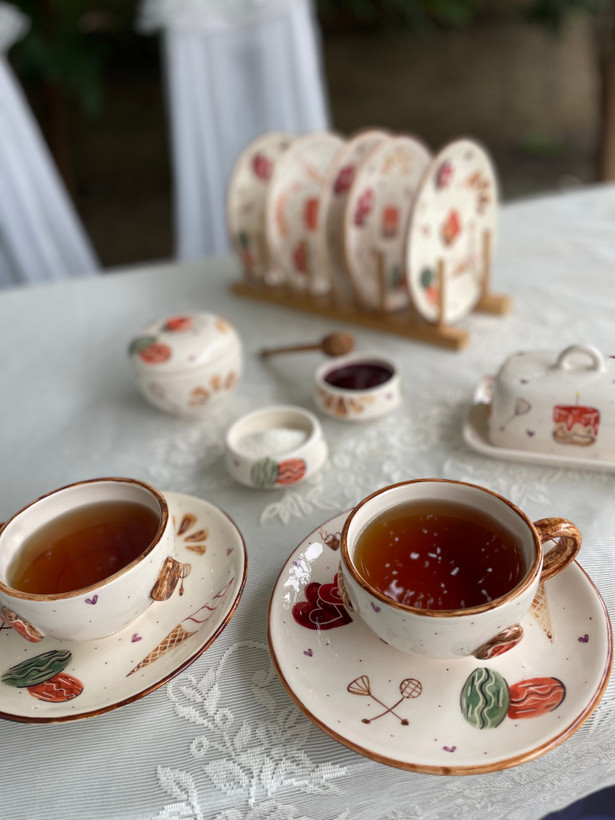 ست صبحانه خوری سرامیکی طرح دوناتی